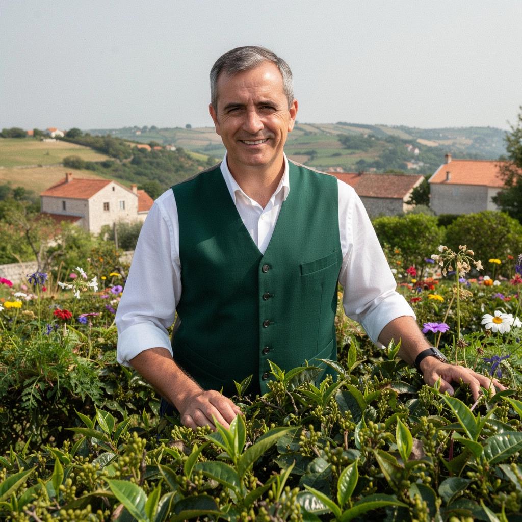 Umirujući čaj poslužен u elegantnoj keramičkoj šalici s limunom.